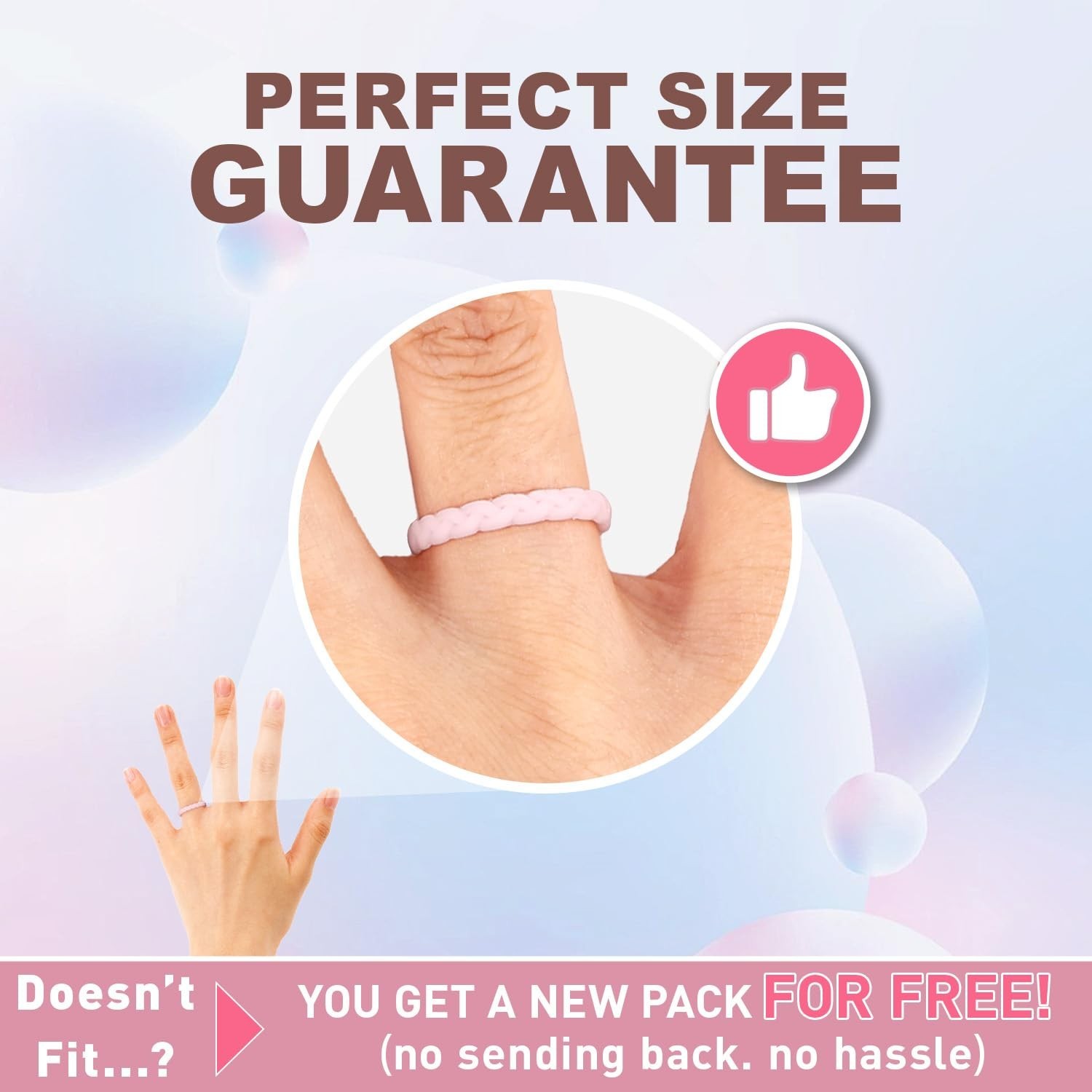 Egnaro Thin Silicone Anniversary Rings:2.5mm Wide – 2mm Thick Woven Design St…