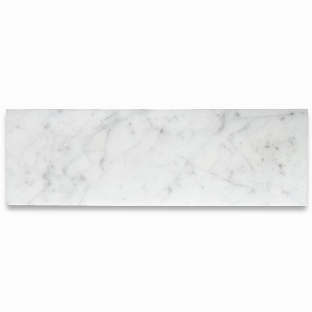 C53H 4×12 Carrara White Marble Honed Wall and Floor Tile Venato Bianco