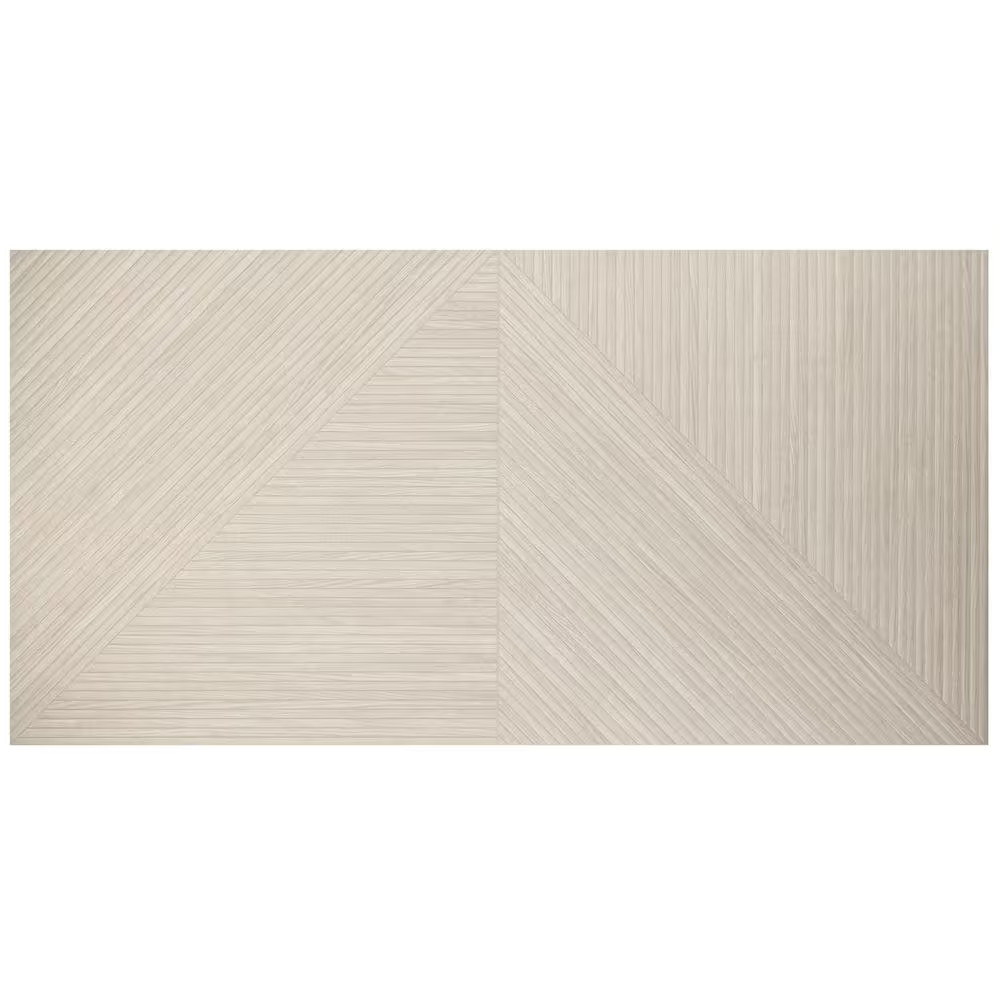 Luxury Ribbed Ash 23.62 In. X 47.24 In. Matte Porcelain Wall Tile (15.49 Sq. Ft.