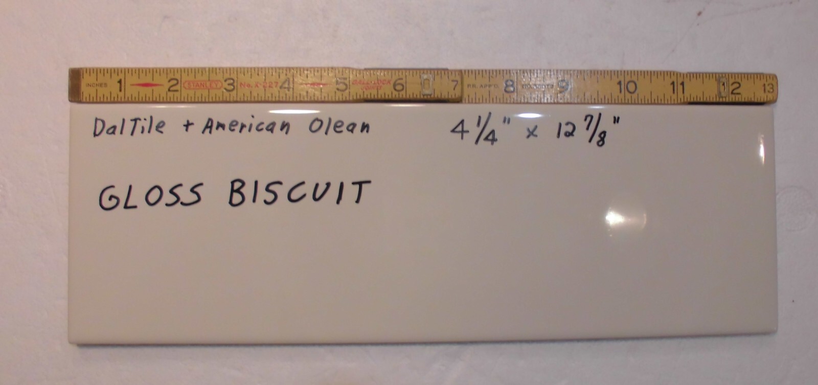 1 pc. Gloss Biscuit by Daltile #K175: 4-1/4 X 12-7/8″ Ceramic Tile, New Stock