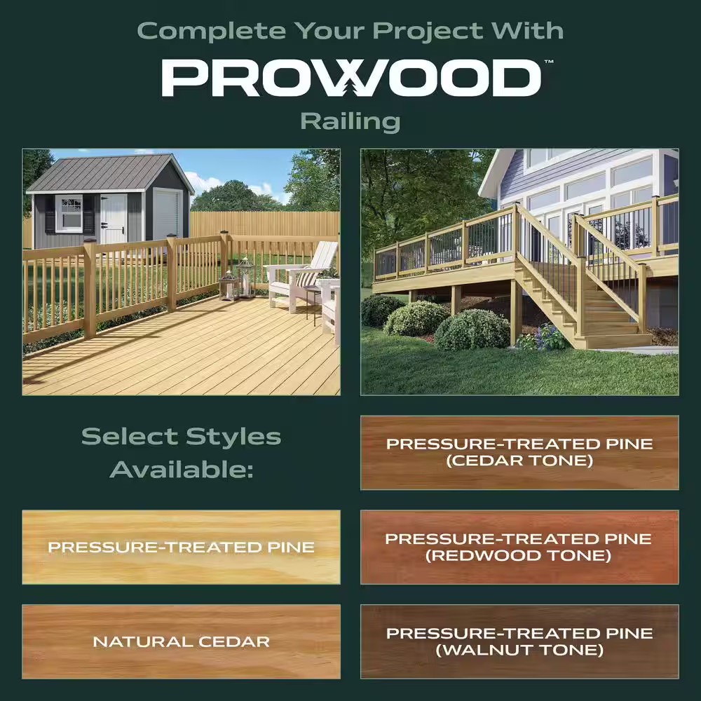 36 In. H X 72 In. W Pressure-Treated Southern Yellow Pine Wood Deck Horizontal R