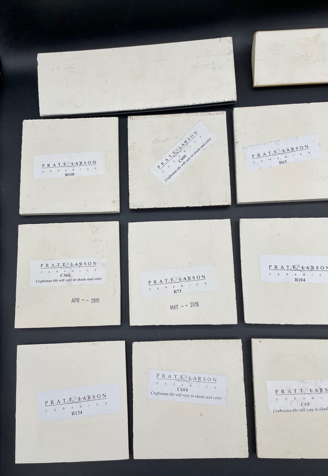 LOT 16 Misc Pratt + Larson Ceramic Tiles – Square, Border, Elongated Fan, Etc.