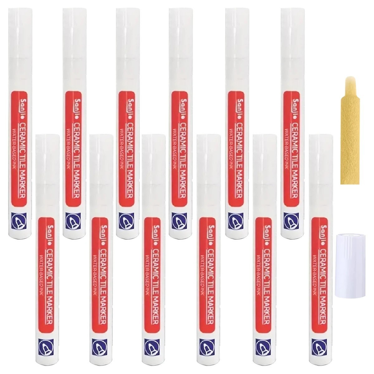 12pcs Grout Pen Tile Paint Marker Waterproof Grout Sealer Pen 5mm Tip