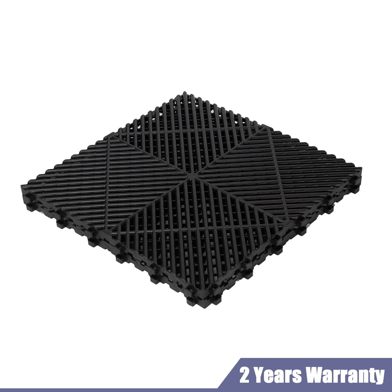 50 Packs 15.75″x15.75” Interlocking Garage Floor Tiles Vented Water Drainage
