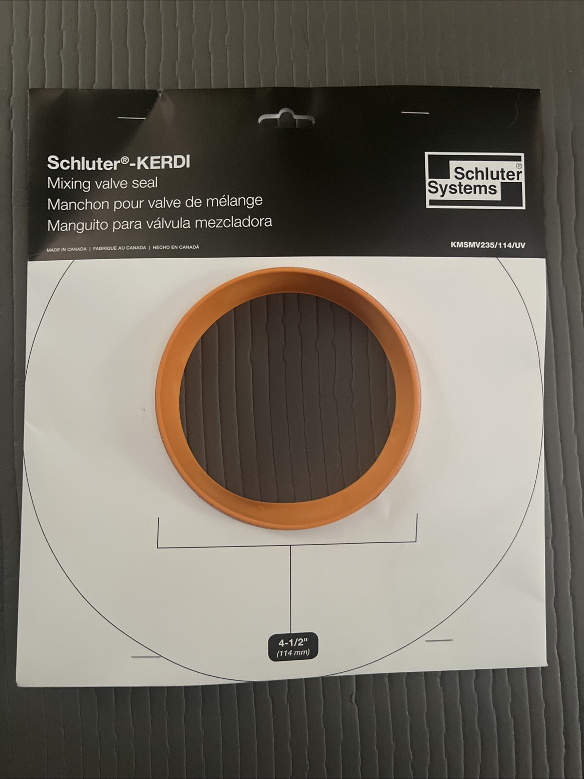 Schluter KERDI 4.5″ Mixing Valve Seal TUB/SHOWER