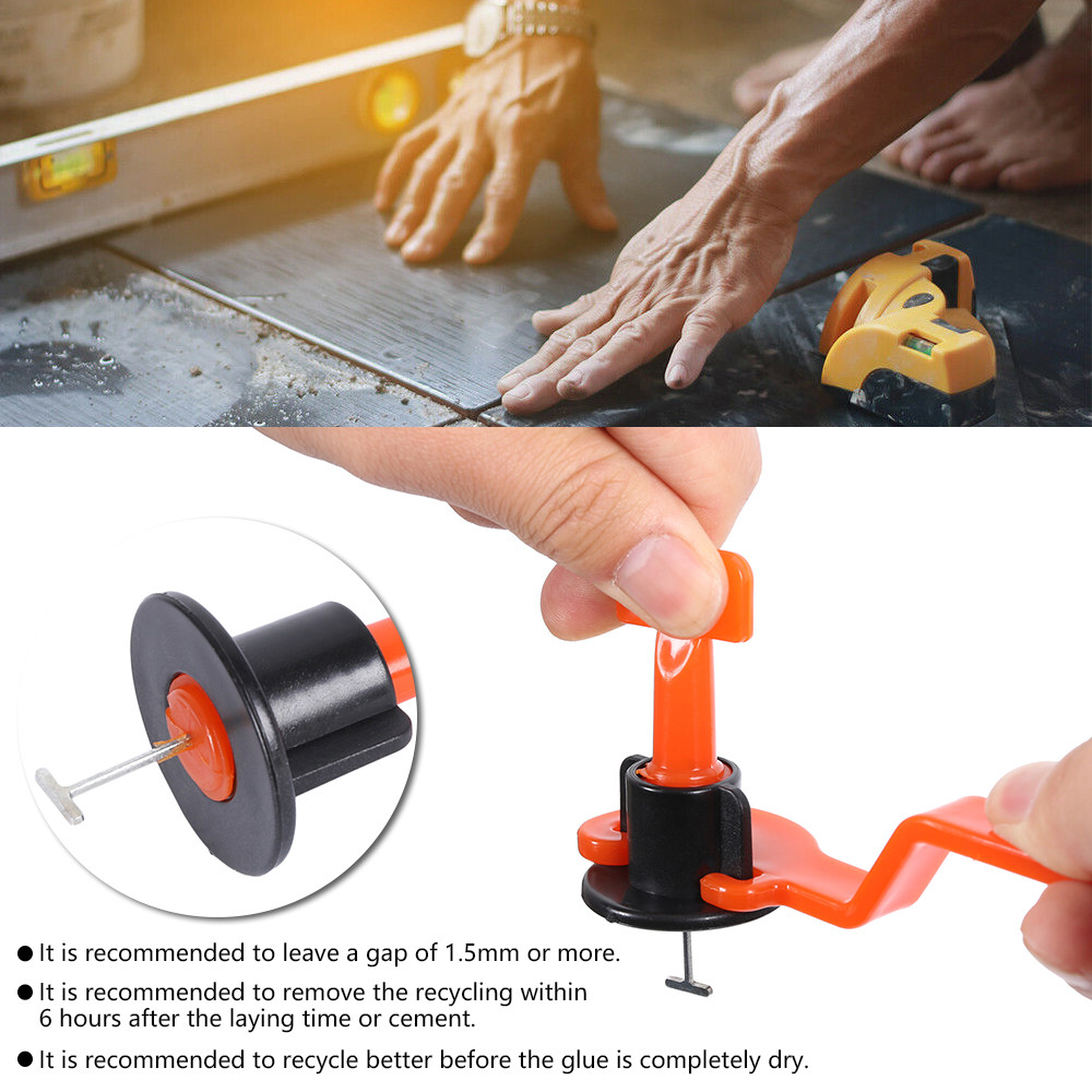 25pcs Tile Leveling System for Tile Laying Level Wedges Alignment Spacer Leveler