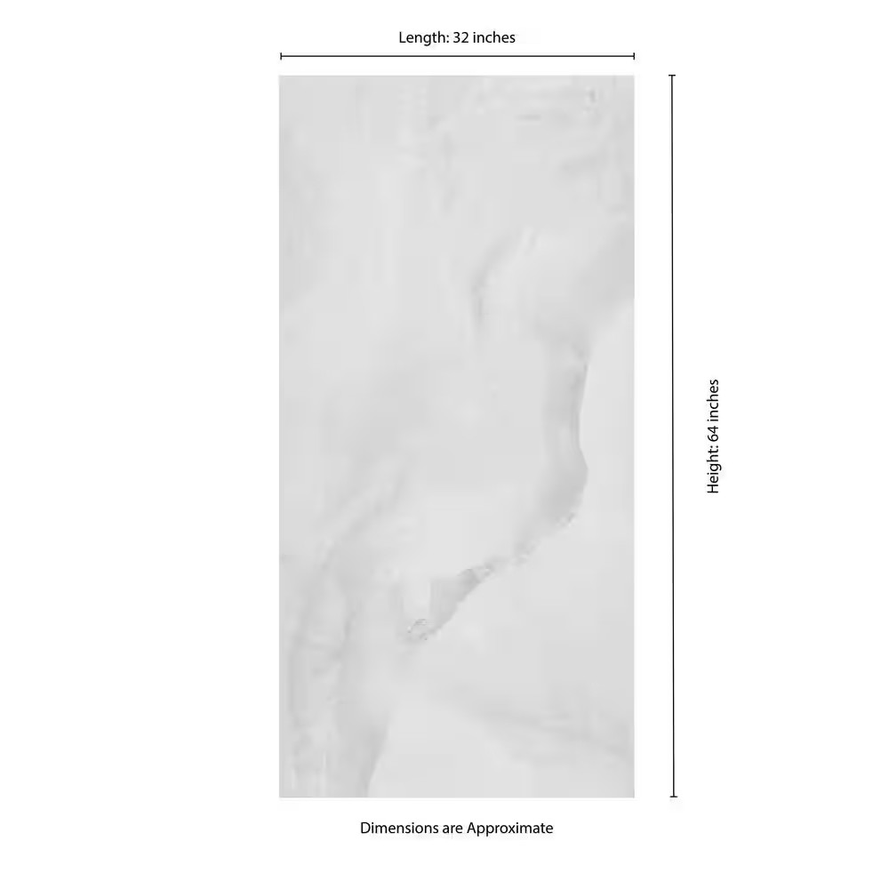 Calgary Onyx 32 In. X 64 In. Polished Porcelain Marble Look Floor and Wall Tile