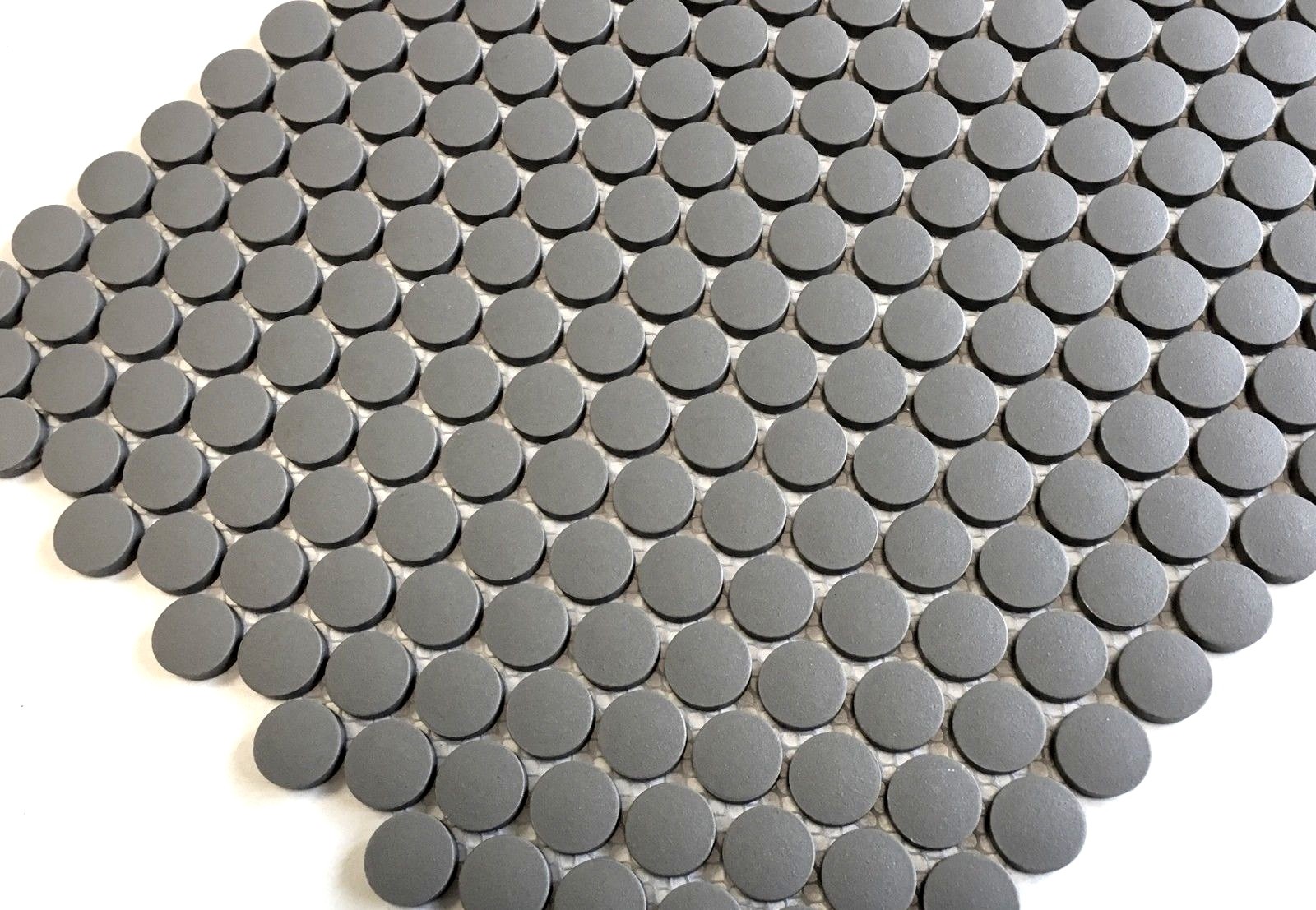 Penny Round 3/4″ Unglazed Matt Iron Porcelain Mosaic Wall Floor Tile Bath