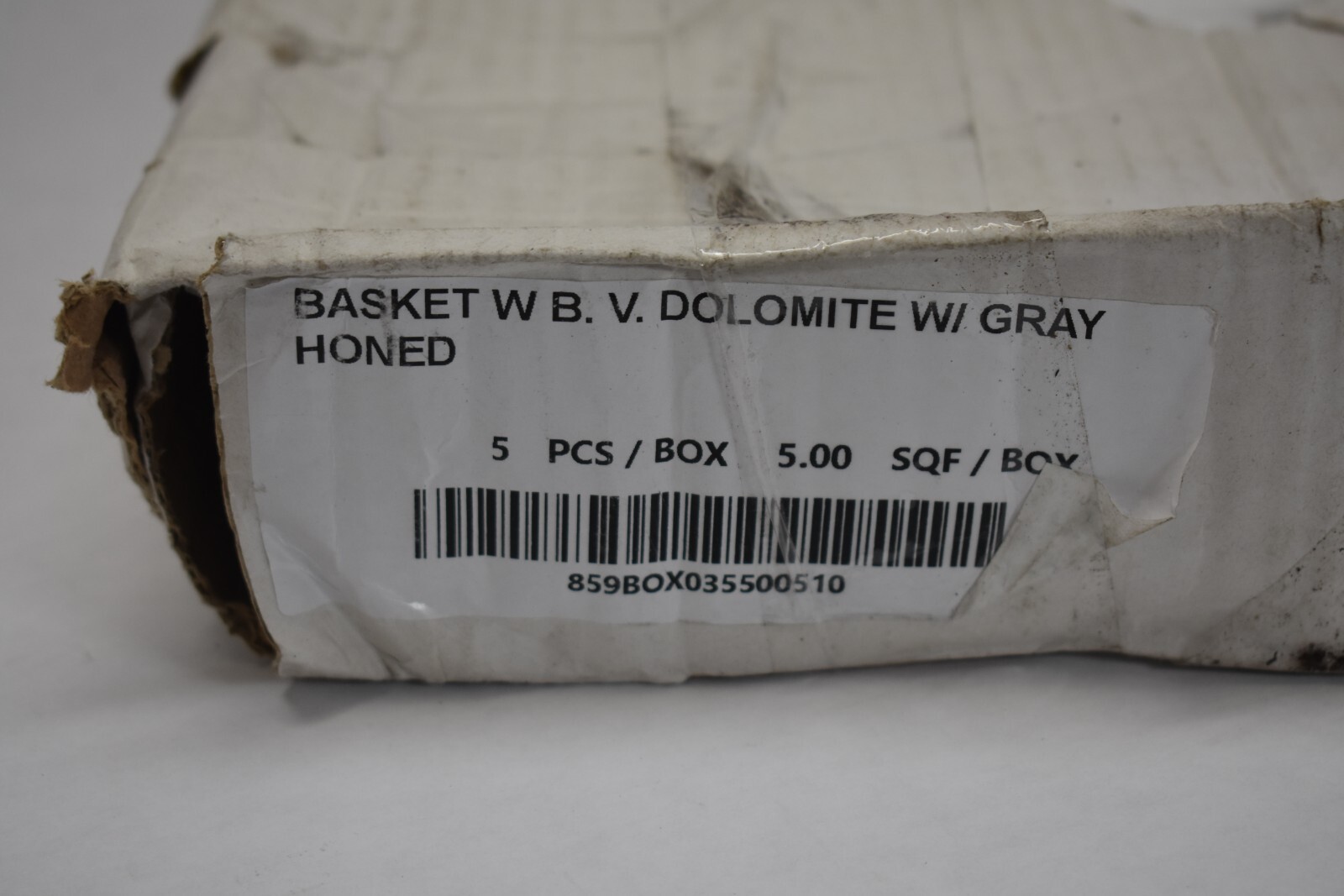 Bianco Dolomite Marble Basketweave Mosaic w/ Bardiglio Gray Dots Honed 5 Pack