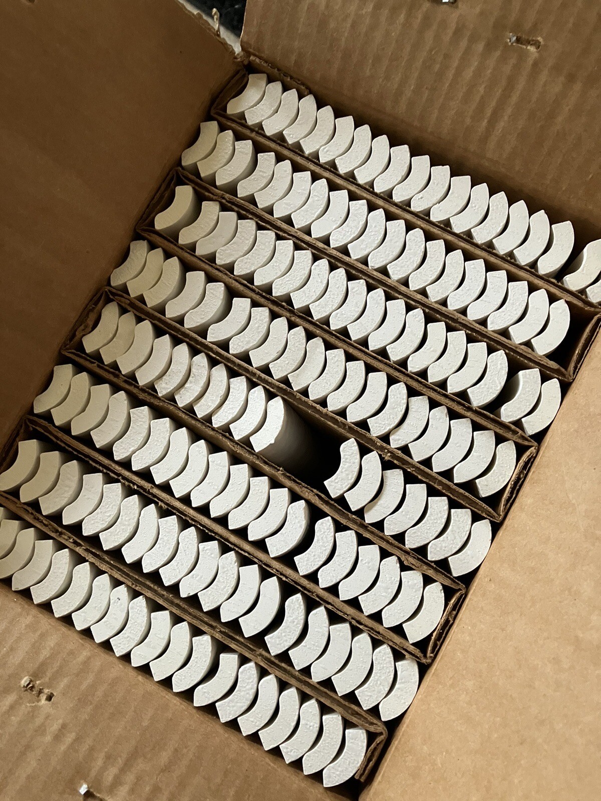 Dal Tile #400 Mayan White Quarter Round 22 Pieces Discontinued Semi Gloss