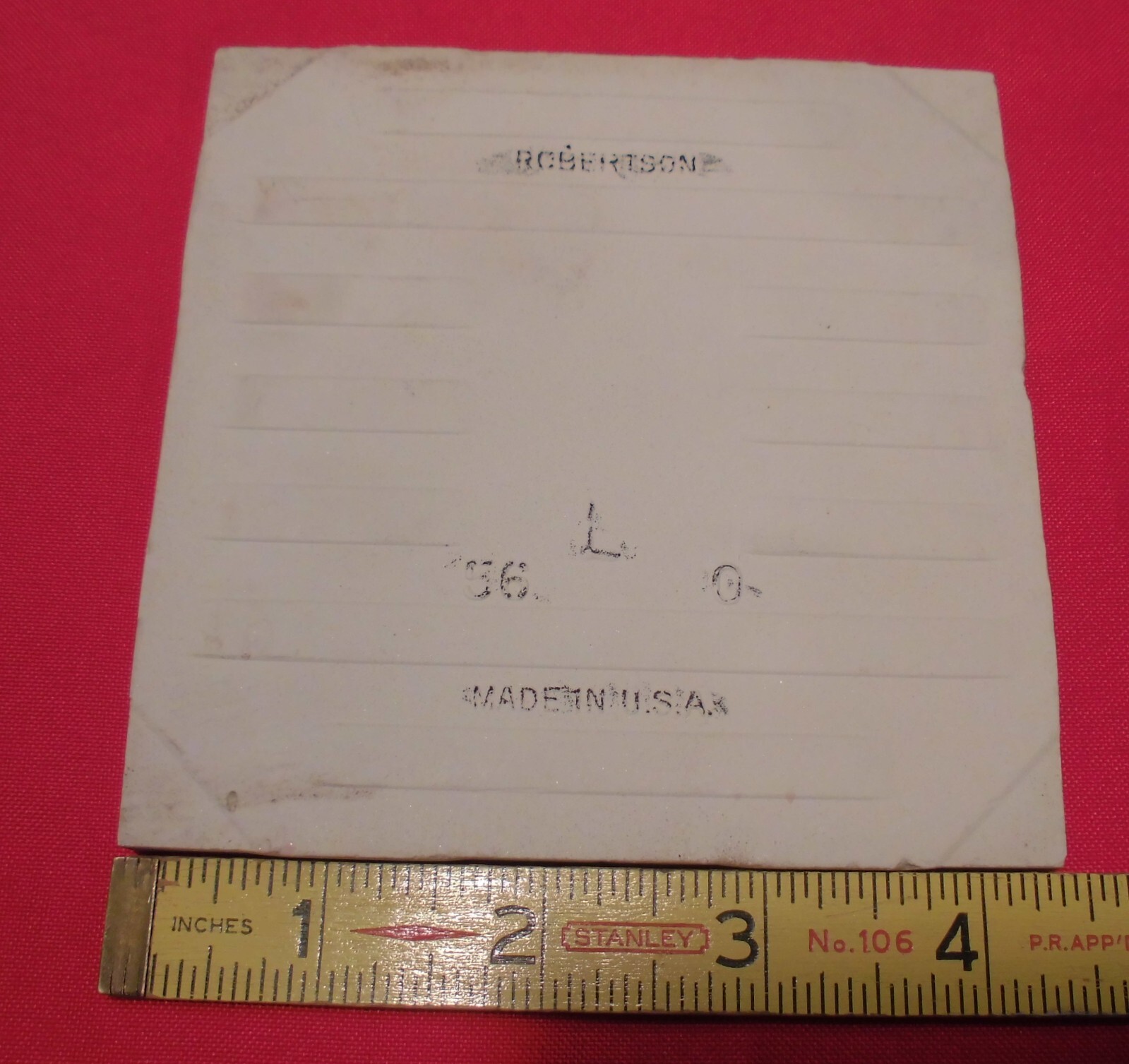 1 pc. Speckled Pink: 4-5/16″ Ceramic Tile by Robertson, pink + tiny specks, NEW