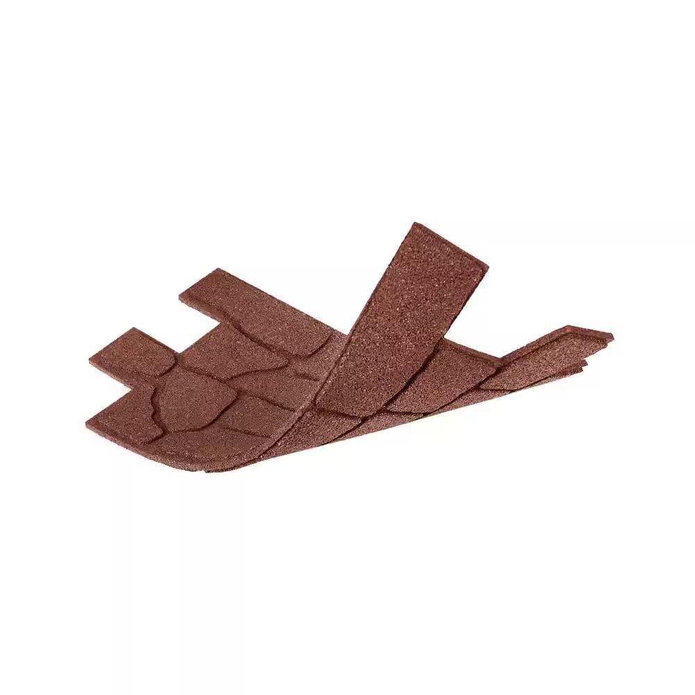 24 In. X 12 In. X 5/8 In. Red Interlocking Dual-Sided Rubber Paver (9-Pack)