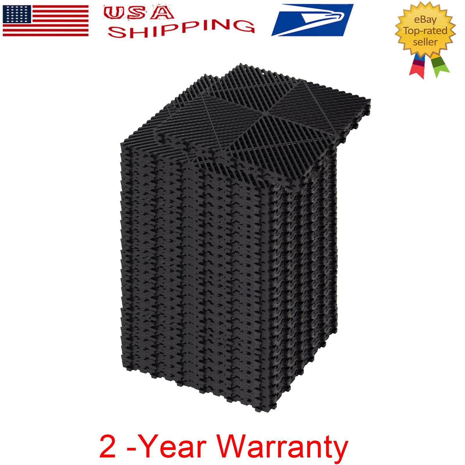25 Pack Interlocking Floor Tiles with Drain Holes For Wet Areas Bathroom Kitchen