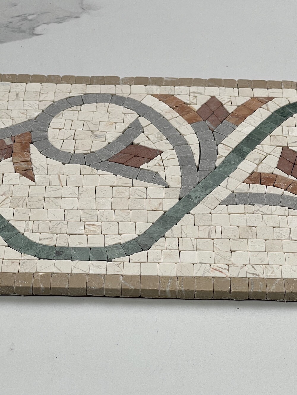 B4211T Marble Mosaic Border Listello Accent Tile Carina 7.5×13.5 Tumbled