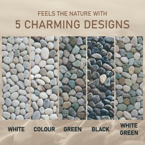 Mini White Green Pebble Natural Stone Mosaic Wall & Floor Tile ($10.27/SqFt)