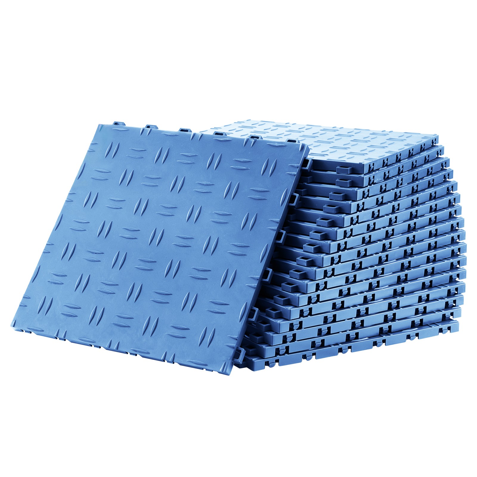 Uimoso Interlocking Garage Floor Tiles, 12×12 in, Pack of 25, Blue