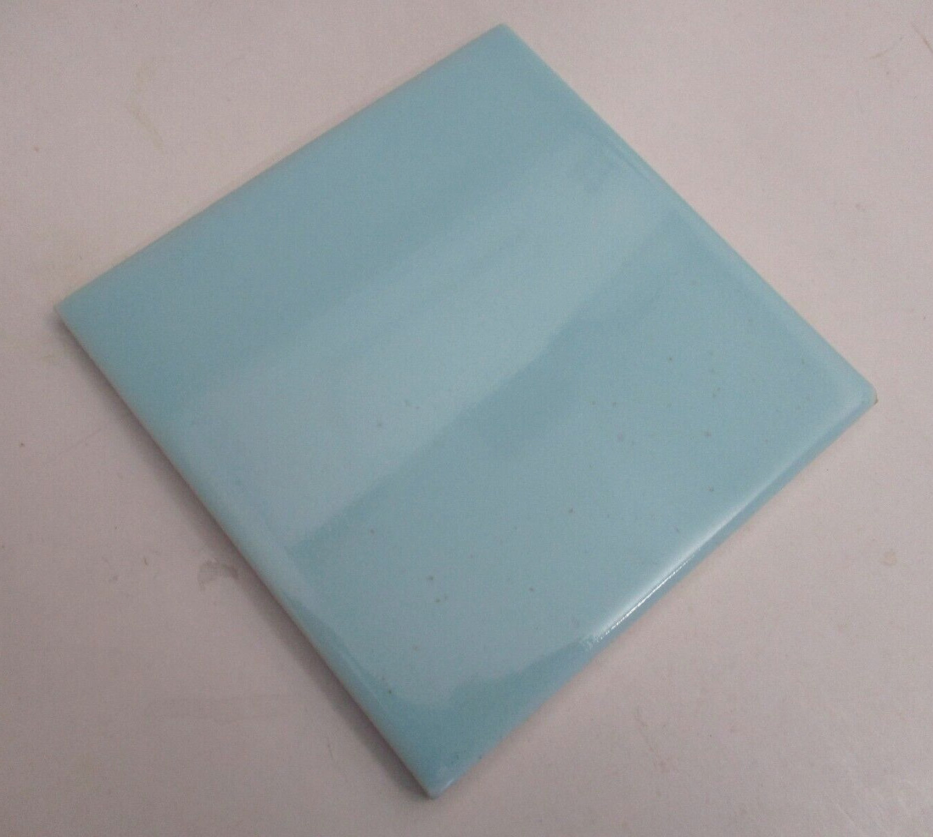 1 Tile Atco USA 4-3/8″ Gloss Pale Powder Blue Ceramic Wall 1950s Retro Vintage