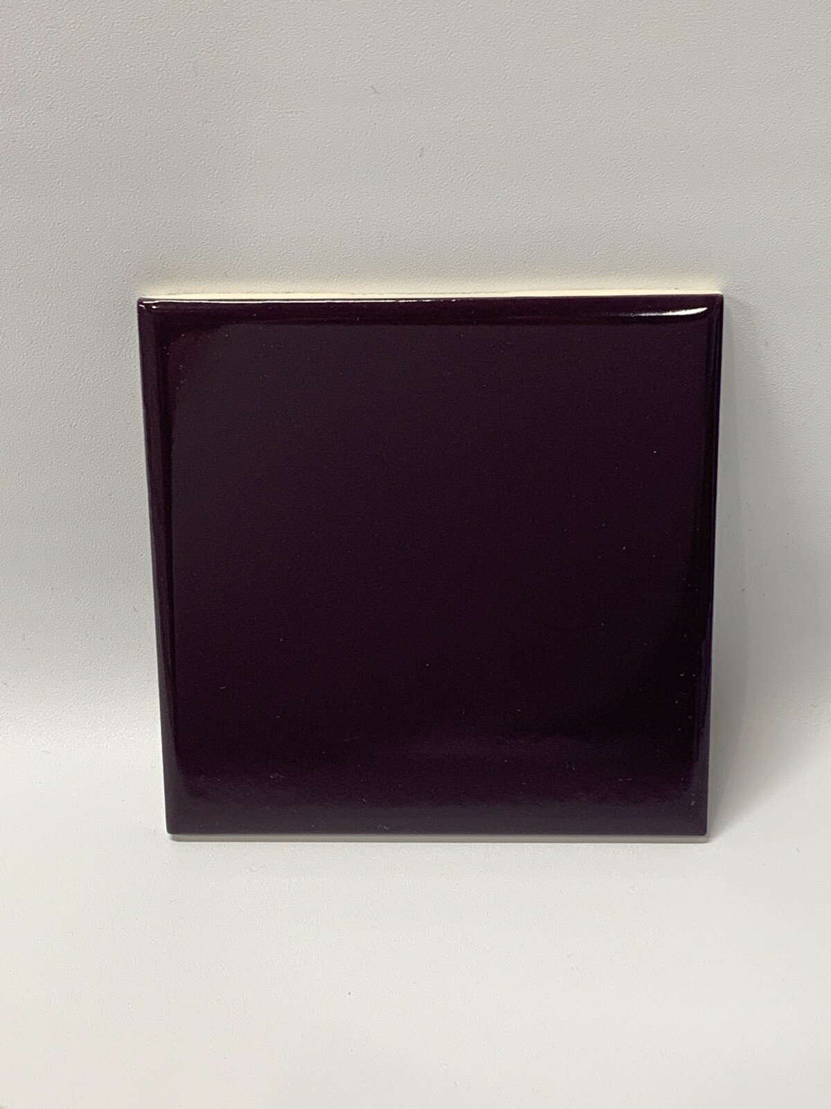 Royal Plum ~ Dark Purple Ceramic Tile 4 3/8 Vintage FT Mid Century Modern 4×4