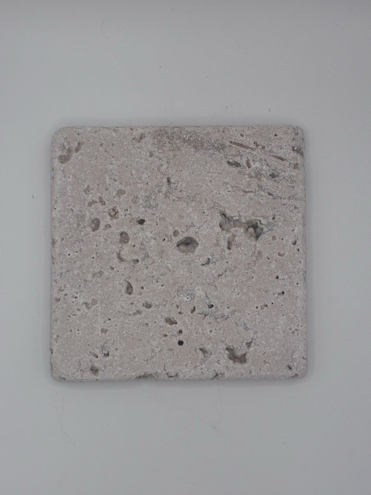 Tumbled Travertine Natural Stone Tile – Tan White 4×4 Tiles (Sold 1 Sq Foot)