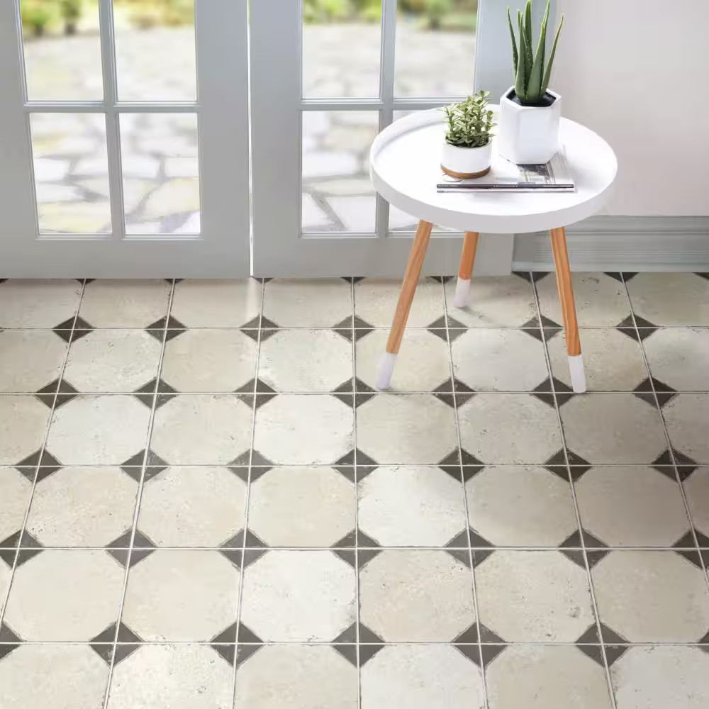 Kings Yard Nero 17-5/8 In. X 17-5/8 In. Ceramic Floor and Wall Tile (10.95 Sq. F