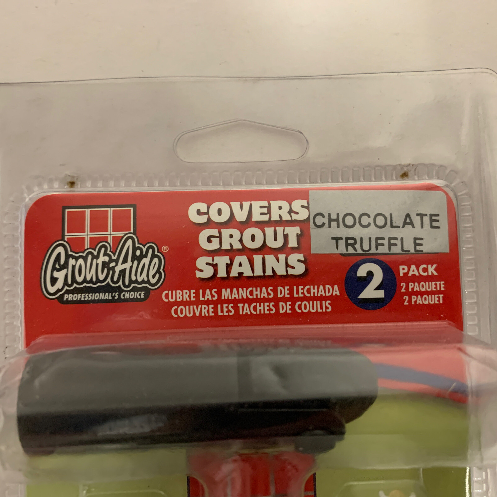 Lot of 5, Grout-Aide 2 oz Bottle Fiber Nib & Wheel Applicator, Chocolate Truffle