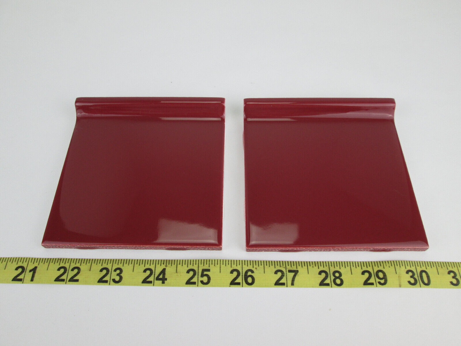 Lot of 2 New Old Stock Daltile Ceramic Tile Chianti (wine red) 4-1/4″ Cove Base