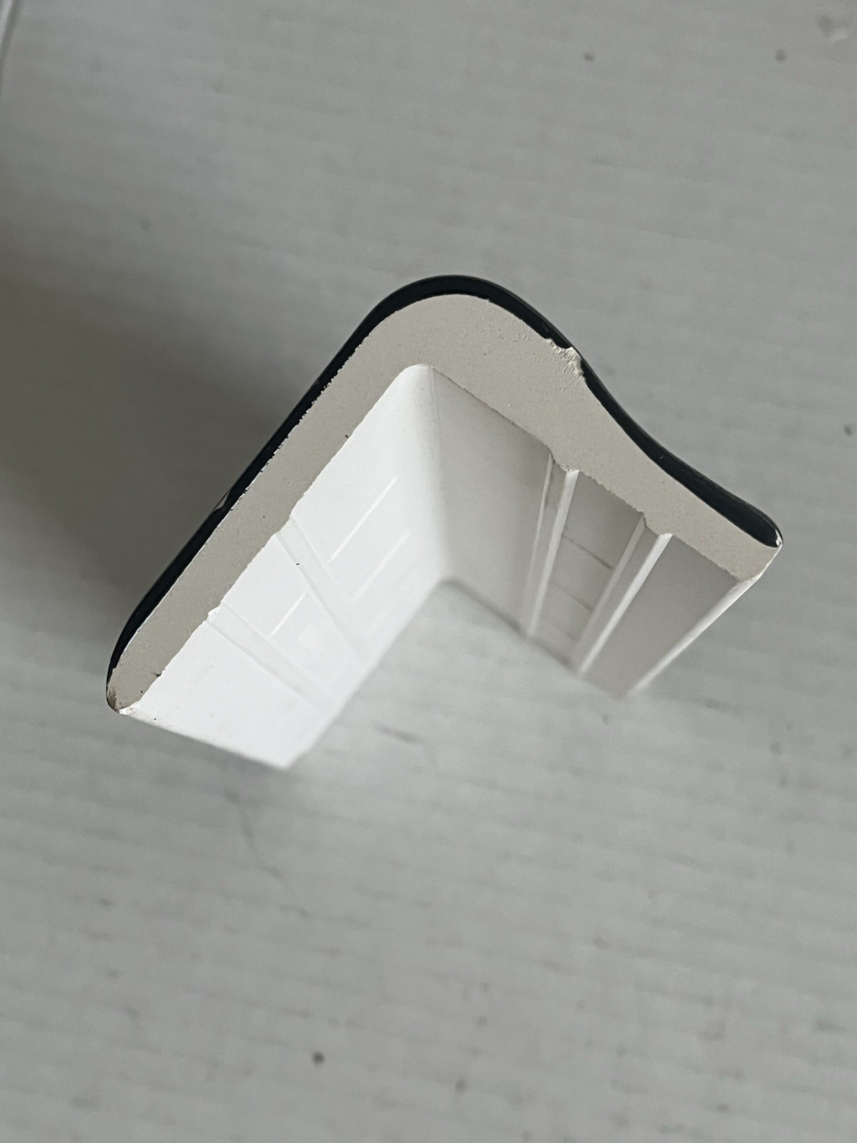 1 pc. Gloss Black Dal Tile V-Cap Edge Cap Ceramic Trim Tile Free Shipping USA