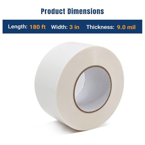 Vapor Barrier Tape, 3 in x 180 ft, High-Adhesion Waterproof Seam 3 inch x 180FT