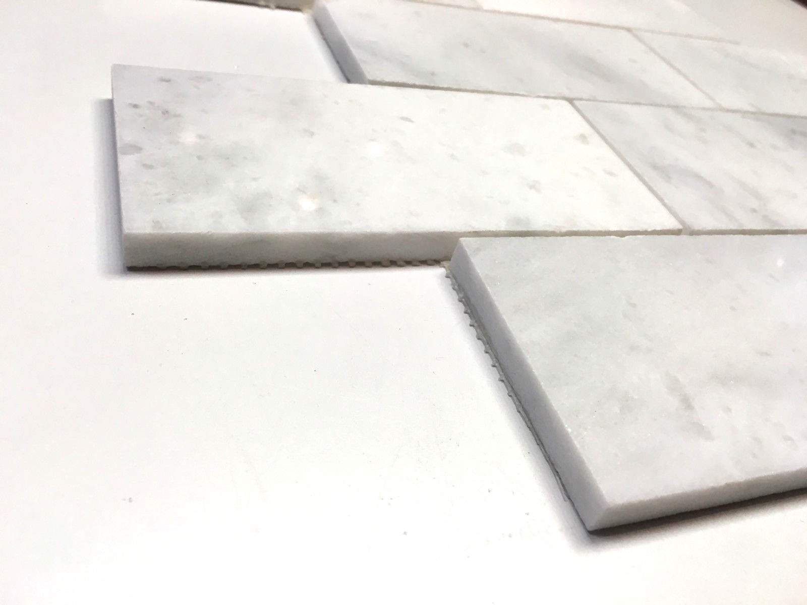 White Carrara 3×6 Polished Marble Tile Backsplash Wall Floor Kitchen Bath