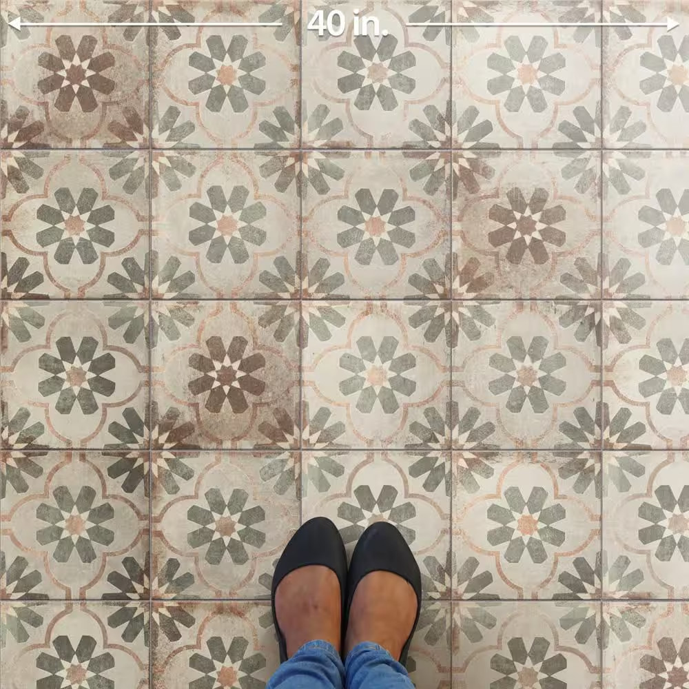 D’Anticatto Decor Florence 8-3/4 In. X 8-3/4 In. Porcelain Floor and Wall Tile (