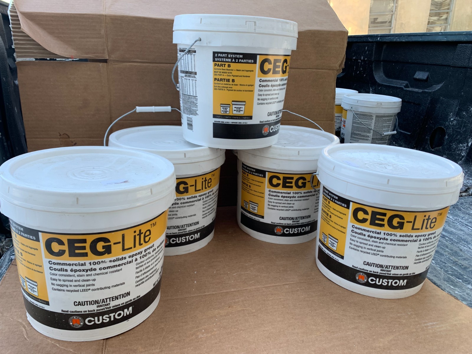 2 Gallons 19.5 Lbs Custom CEG-Lite Commercial 100% Solids Epoxy Grout Part B