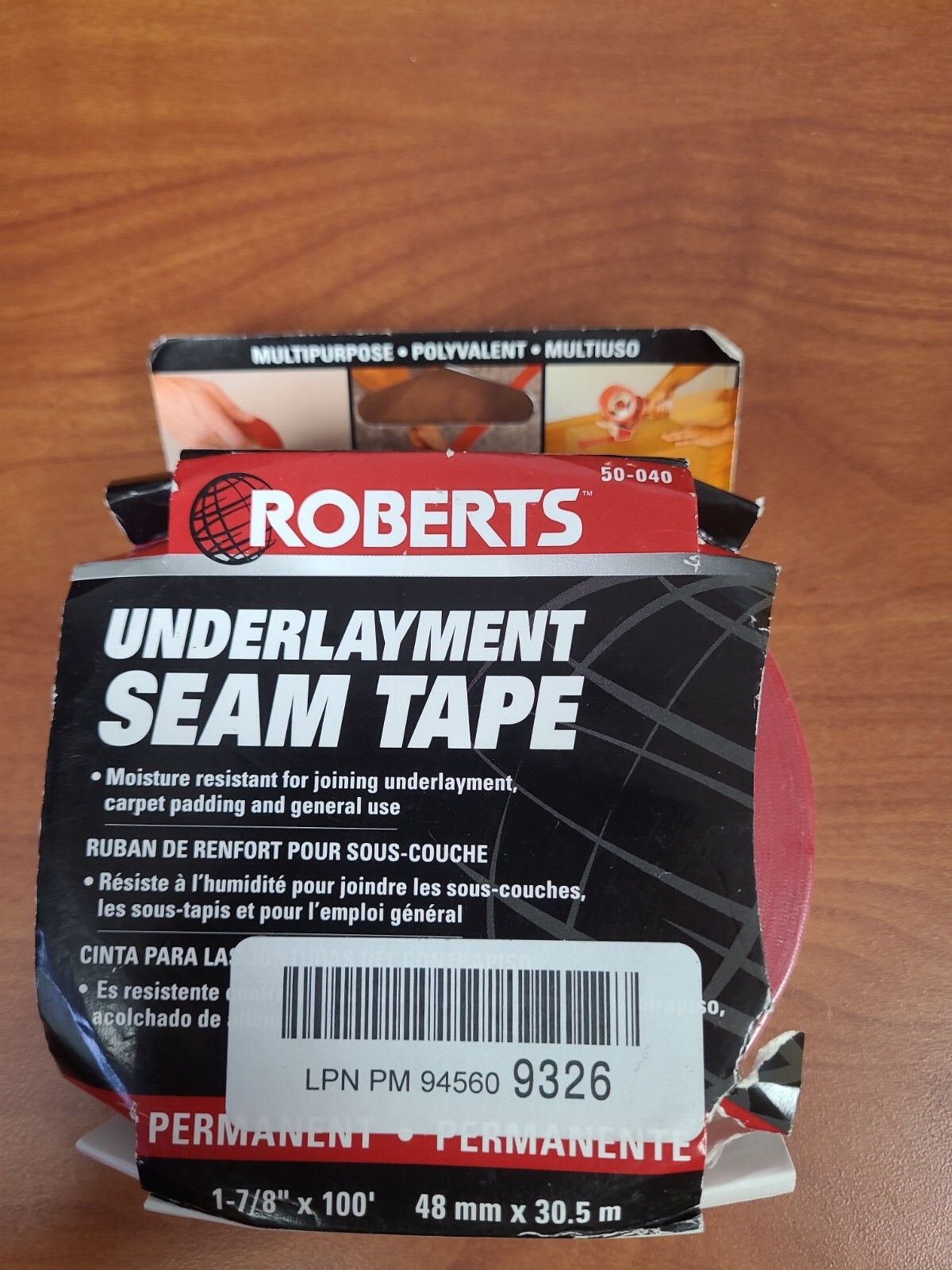 Part 50-040 Seam Tape Under Layment 1 7/8 In X 100Ft, by Roberts, Single Item