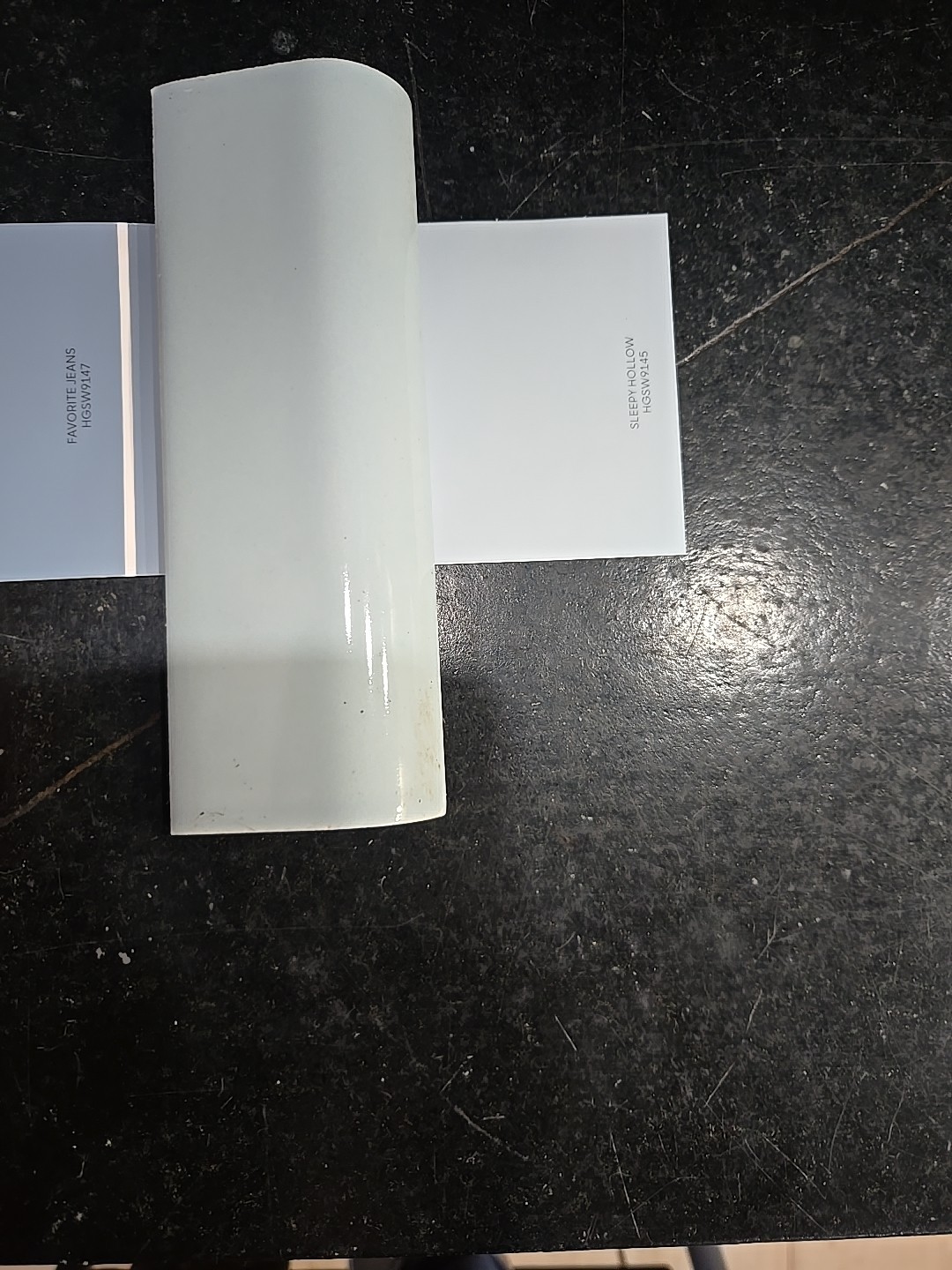 Vintage 6 1/8″ X 2 1/16″ NOS Curved Bullnose Trim Tile