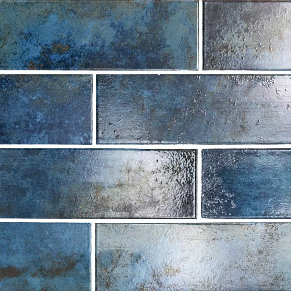 Marina Cobalt 4 In. X 12 In. Glossy Ceramic Subway Wall Tile (11.22 Sq. Ft. / Ca