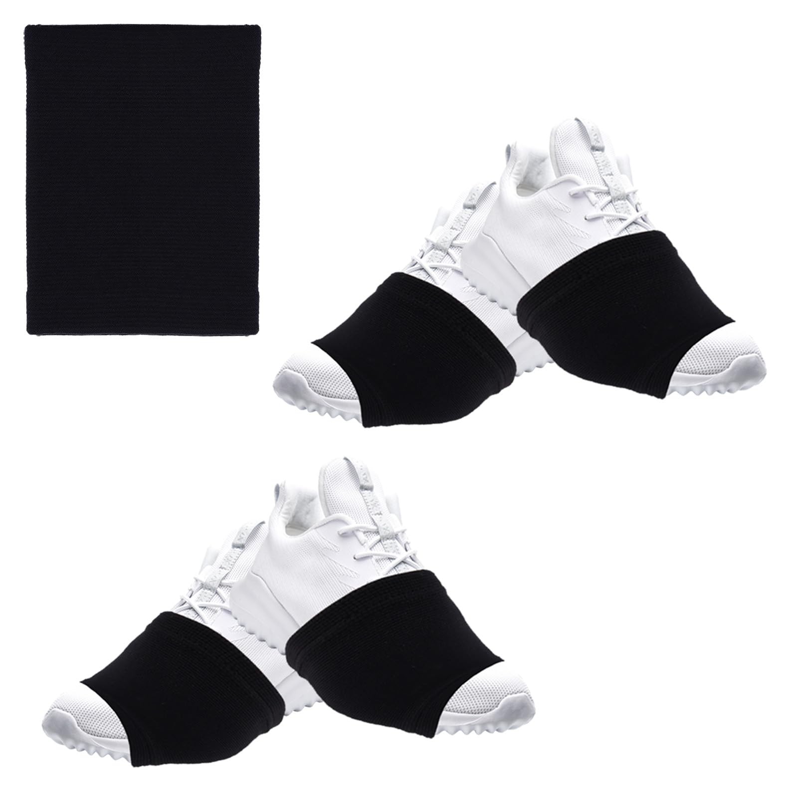 2 Pair Dance Socks Over Shoes, Shoe Anti-Slip on Medium, Black