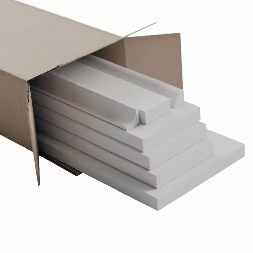 5/8 In. X 96 In. X 56 In. Expanded Cellular PVC Deluxe Shaker Wainscoting Mouldi