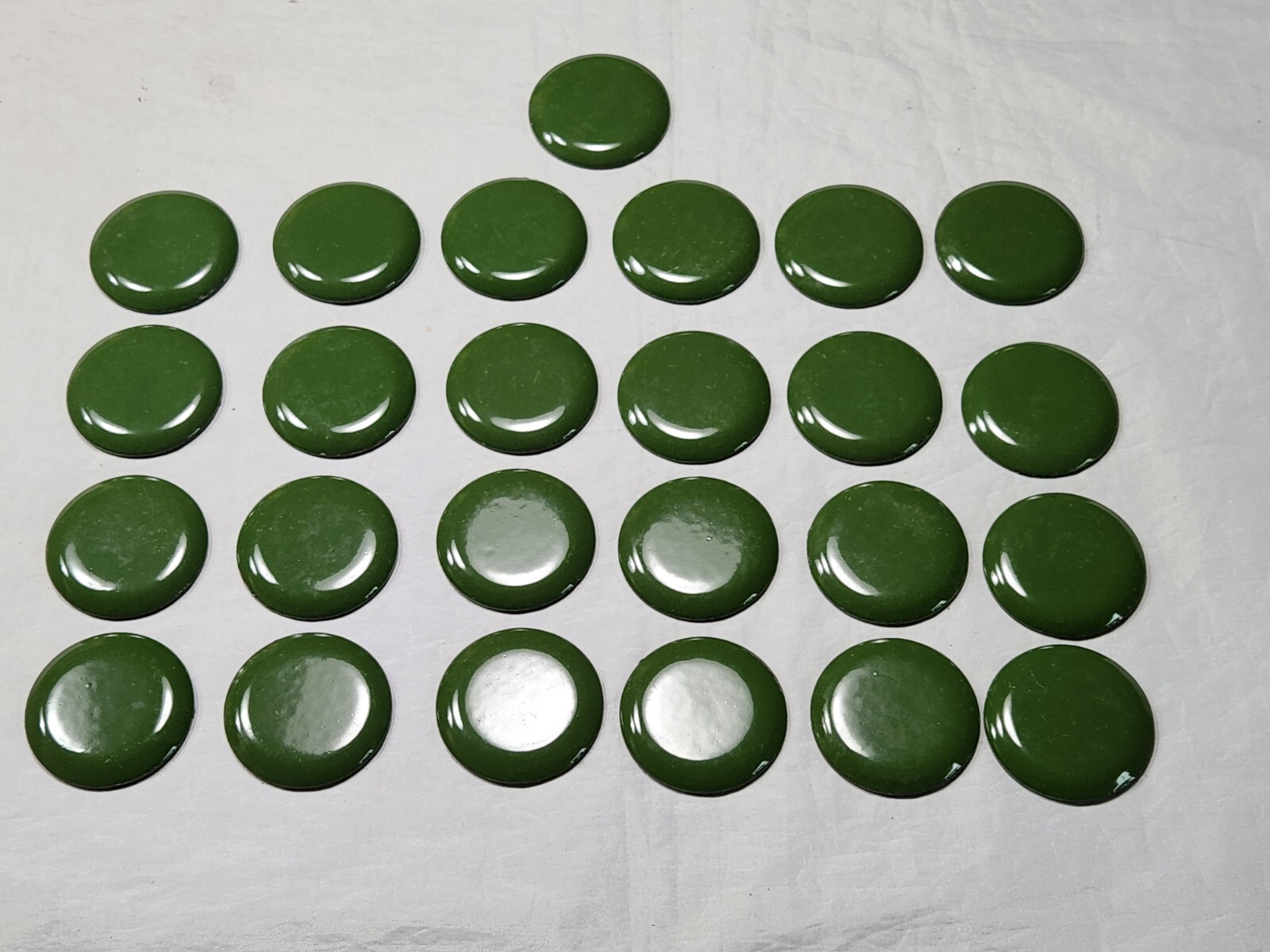 Dot Ceramic Porcelain Tile Accents Lot of 25 Green 1 7/8″ x 3/8″