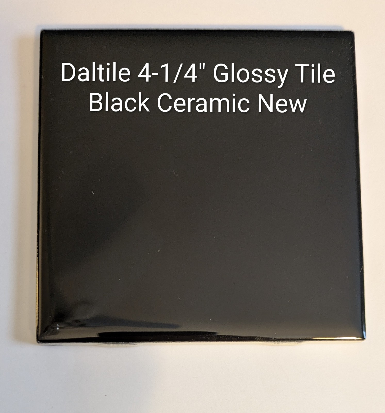 1 Daltile 4-1/4″ Glossy Tile Black Ceramic New