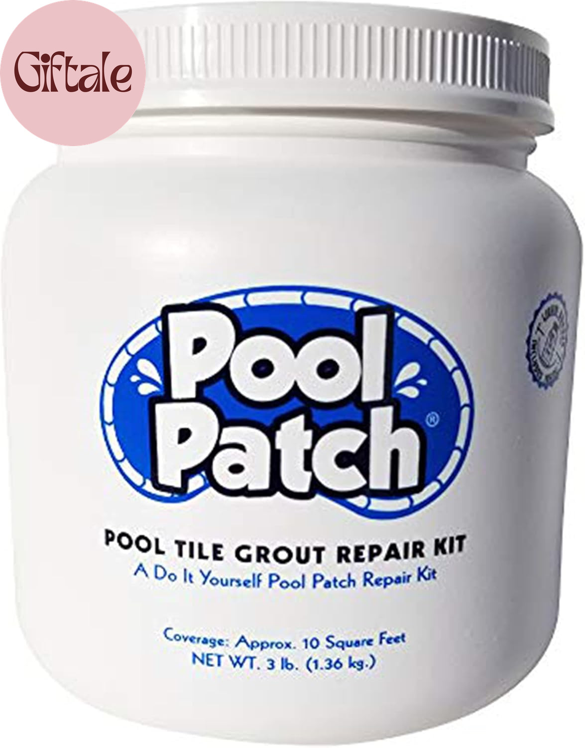 White Pool Tile Grout Repair Kit, 3-Pound, White