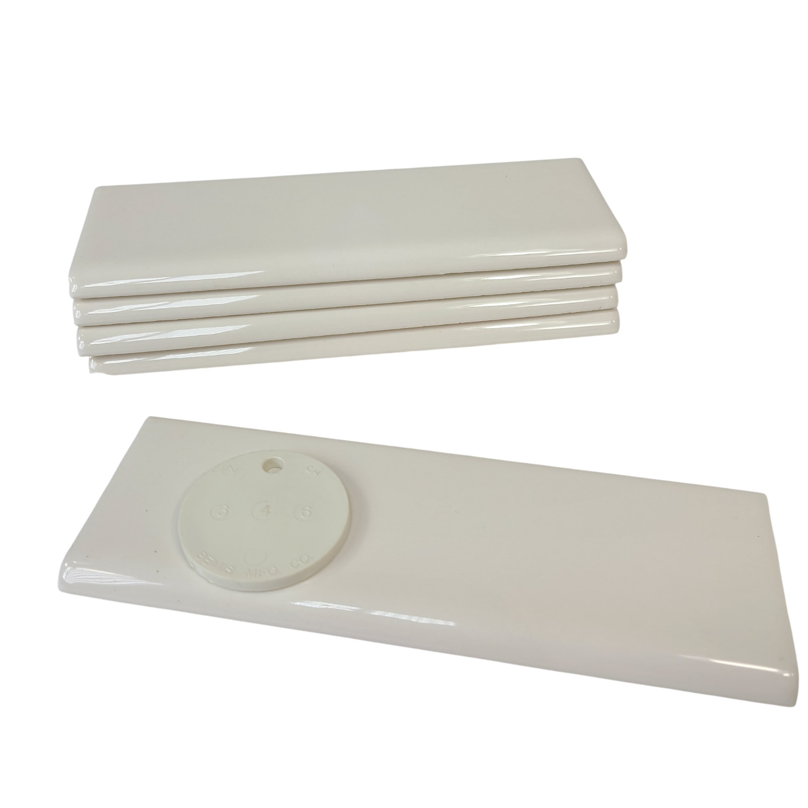 Light Bone Biscuit Ceramic Tile Bullnose Subway Backsplash 6×2 Classic Color 346