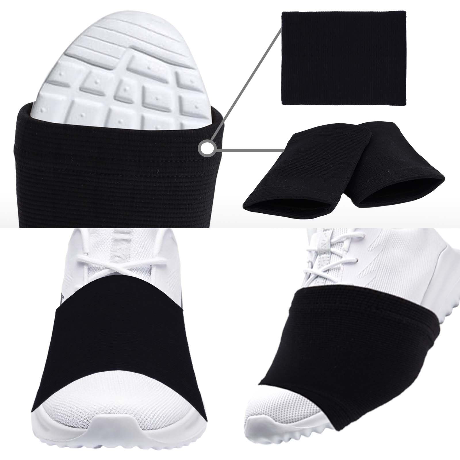 2 Pair Dance Socks Over Shoes, Shoe Anti-Slip on Medium, Black
