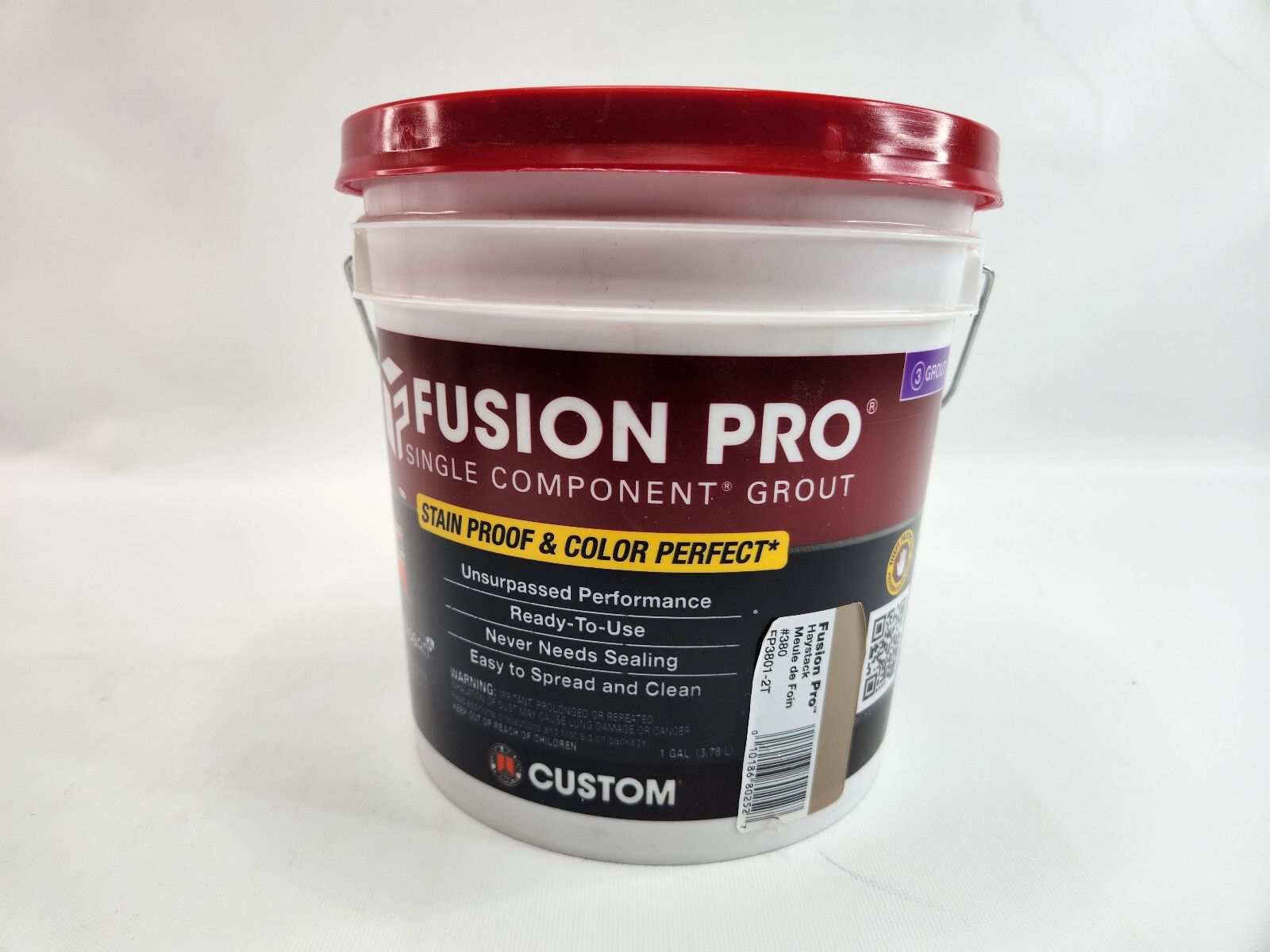 1 Gallon Fusion Pro HayStack Stain Proof Single Component Grout