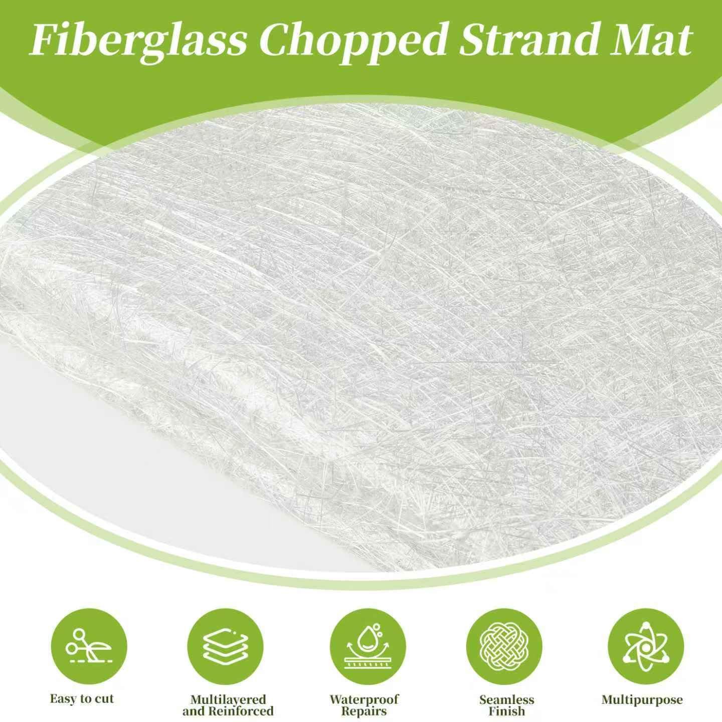 Fiberglass Chopped Strand Mat, 1.5 oz,Fiberglass 4 Inch x 5 Yard, white