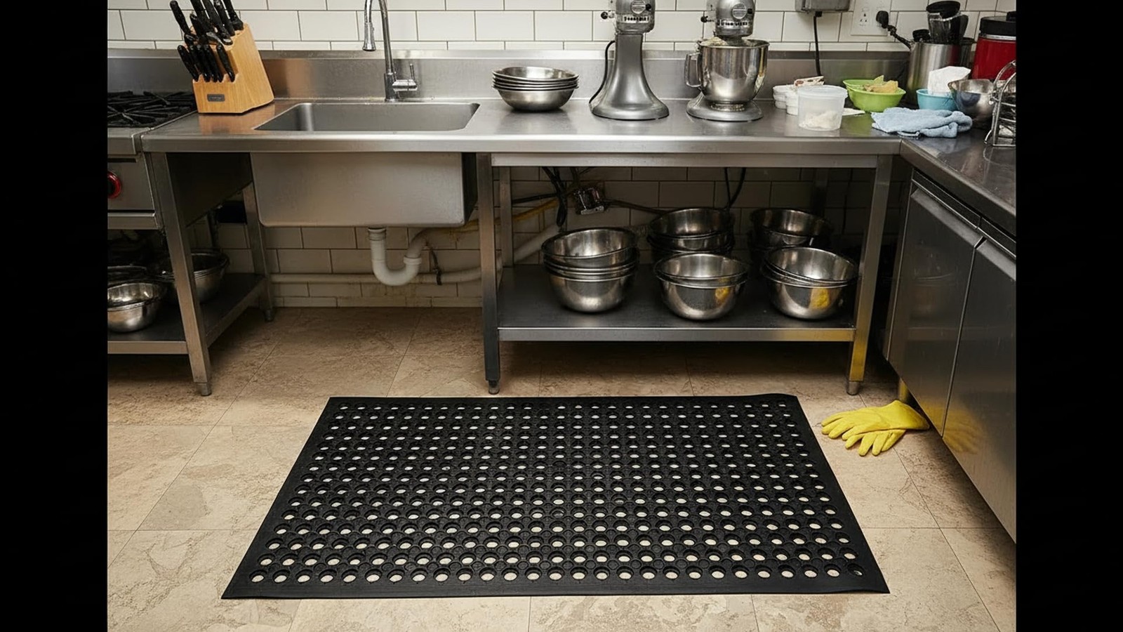 3x5FT Rubber Floor Mat Commercial Anti Fatigue Rubber Drainage Mat New Non Sl…