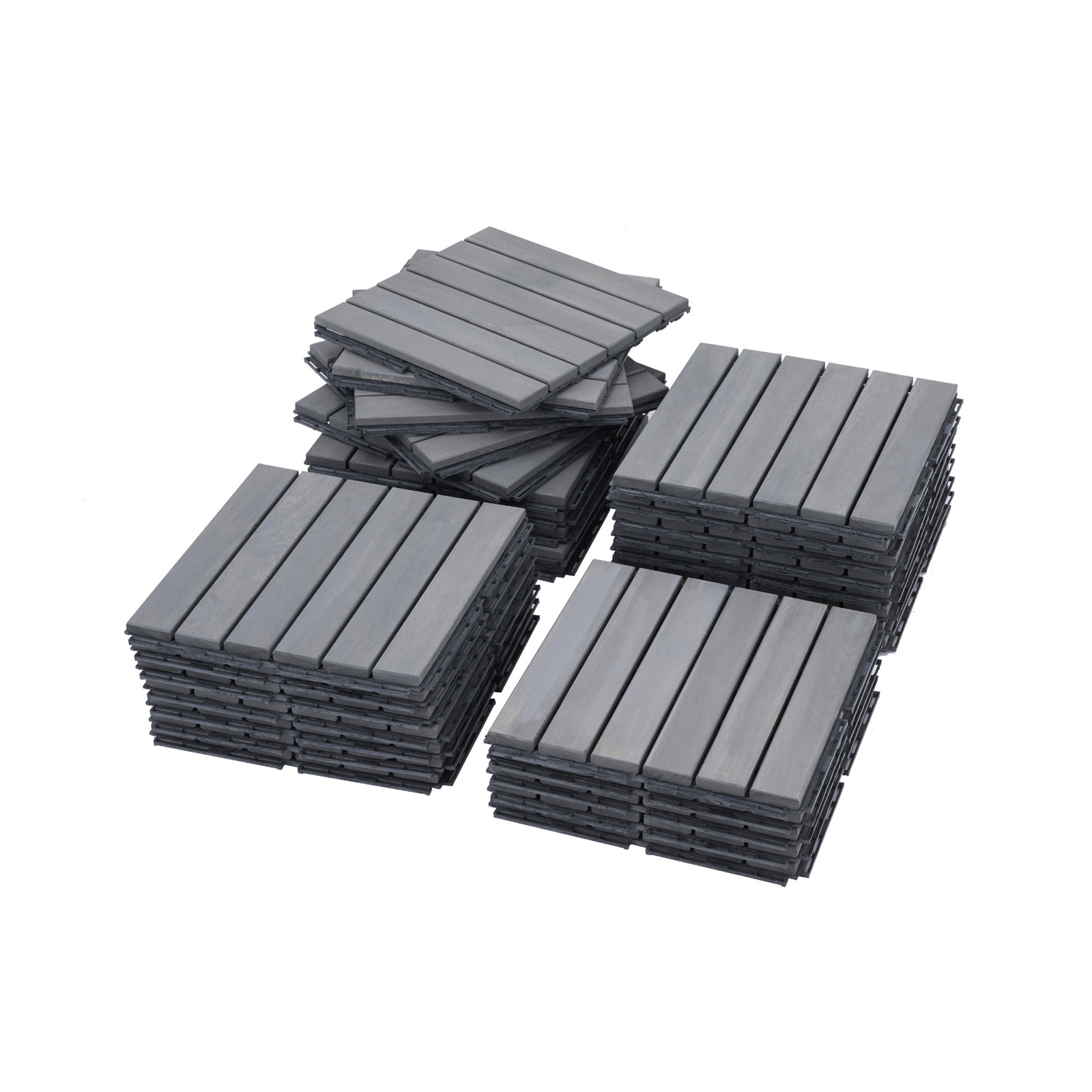 Square striped acacia hardwood outdoor flooring