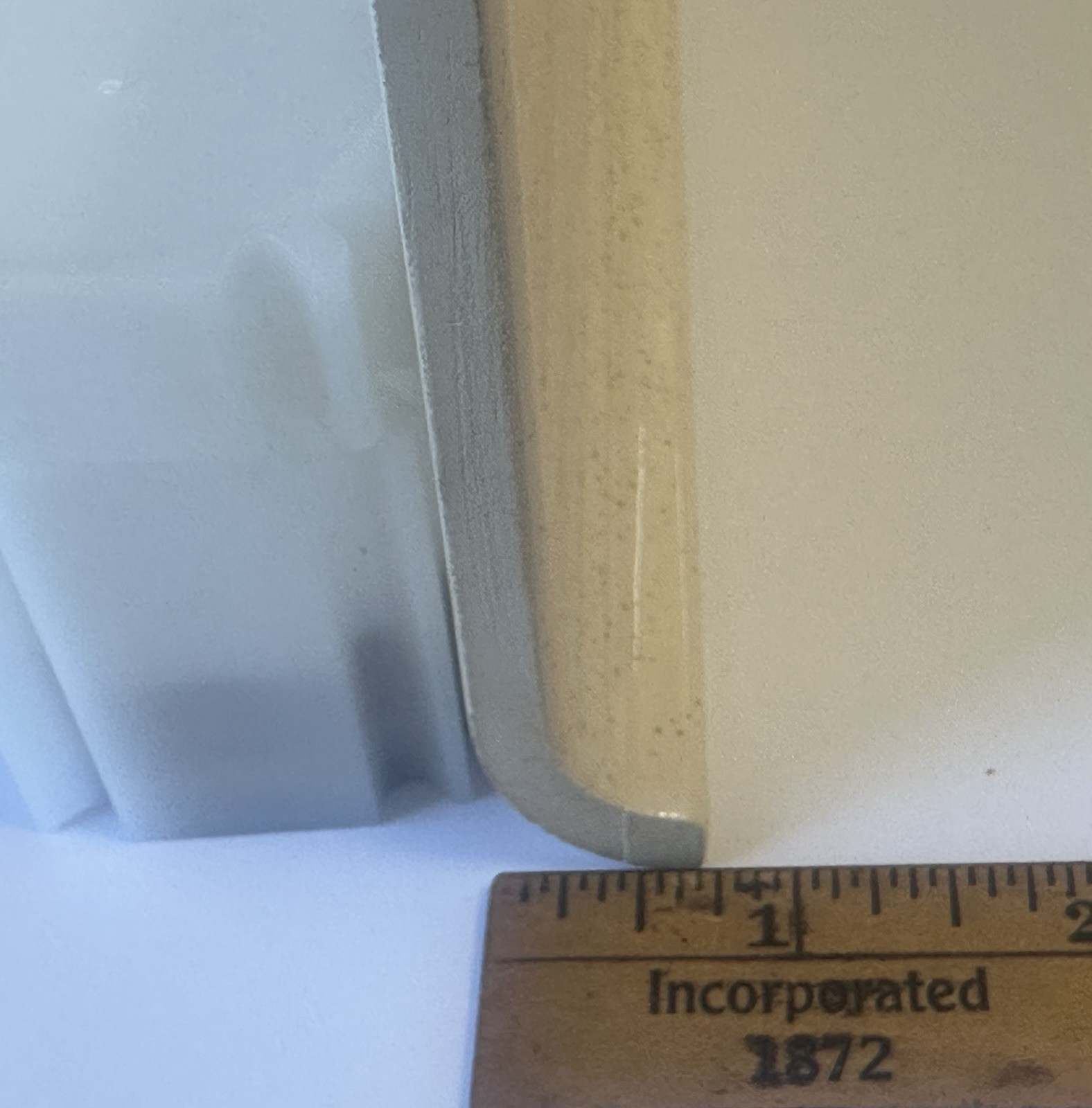 1 pc. Buckwheat 3-7/8 X 6-1/8″ Glossy Ceramic Cove Base Tile, florida, Flat Top