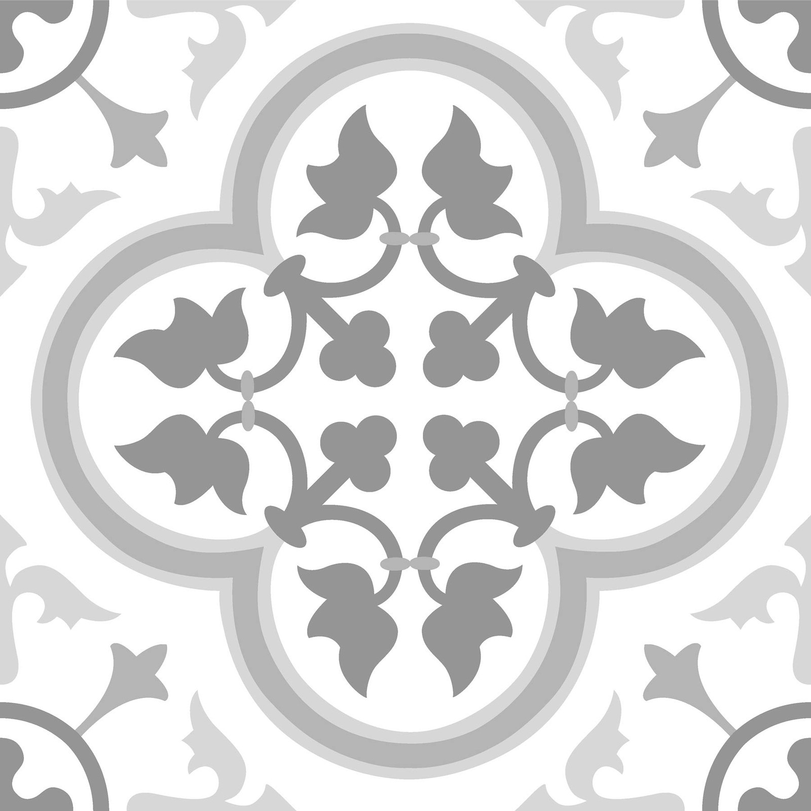 Floorpops Fp2953 Remy Peel & Stick Floor Tiles, Grey