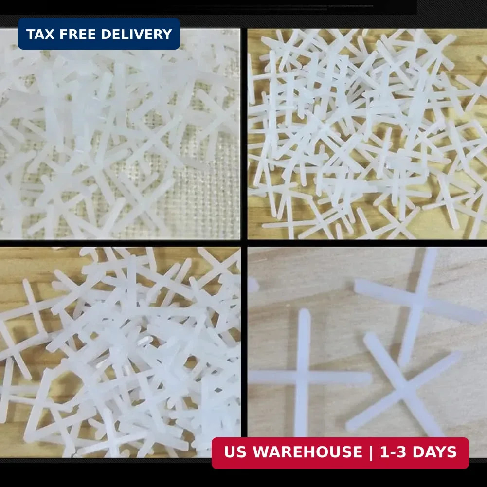 500 Pcs White Tile Levelers – Spacers for Ceramic Tile & Stone Installation (2.5