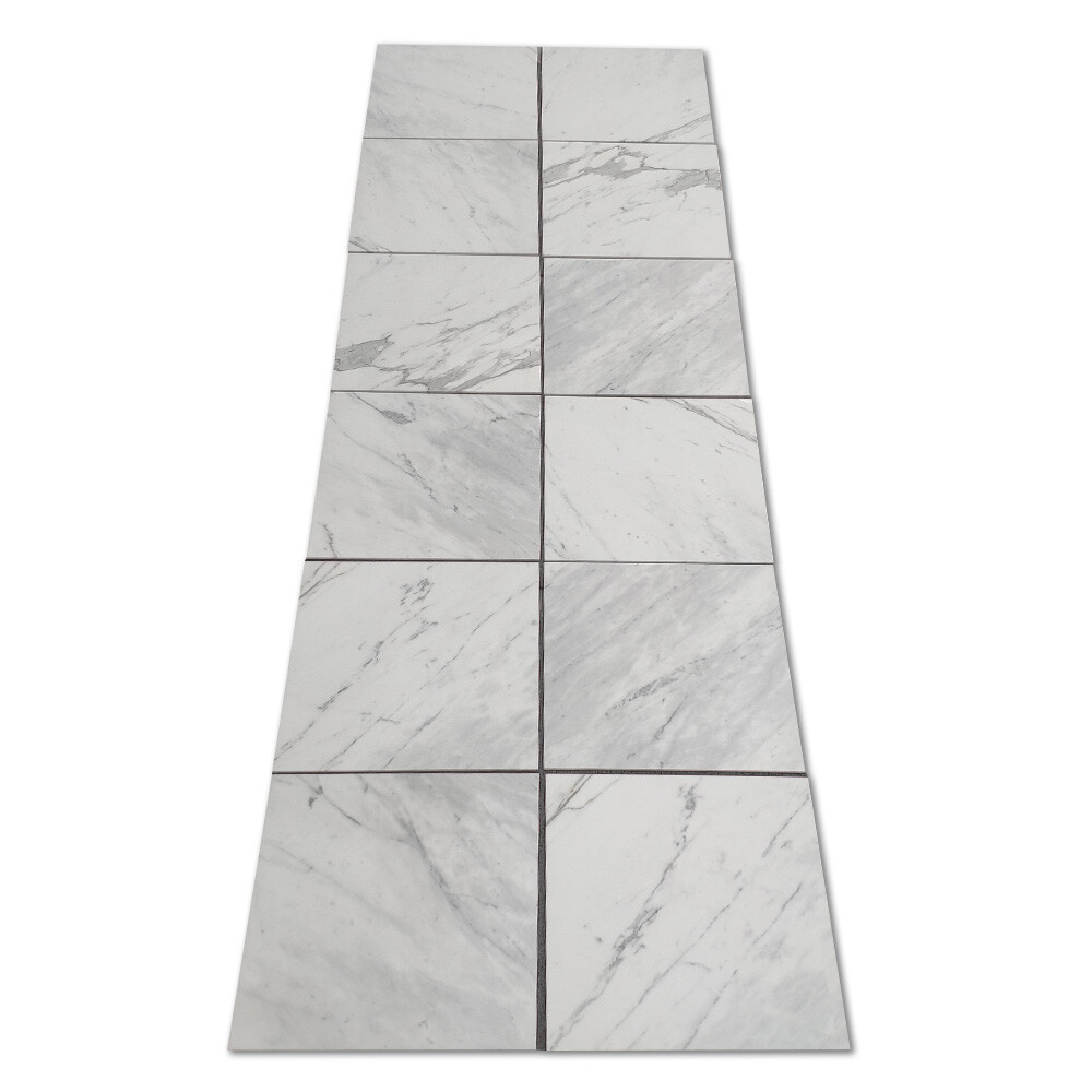 L46H Italian Statuary White Statuario Marble 24×24 Wall Floor Tile Honed