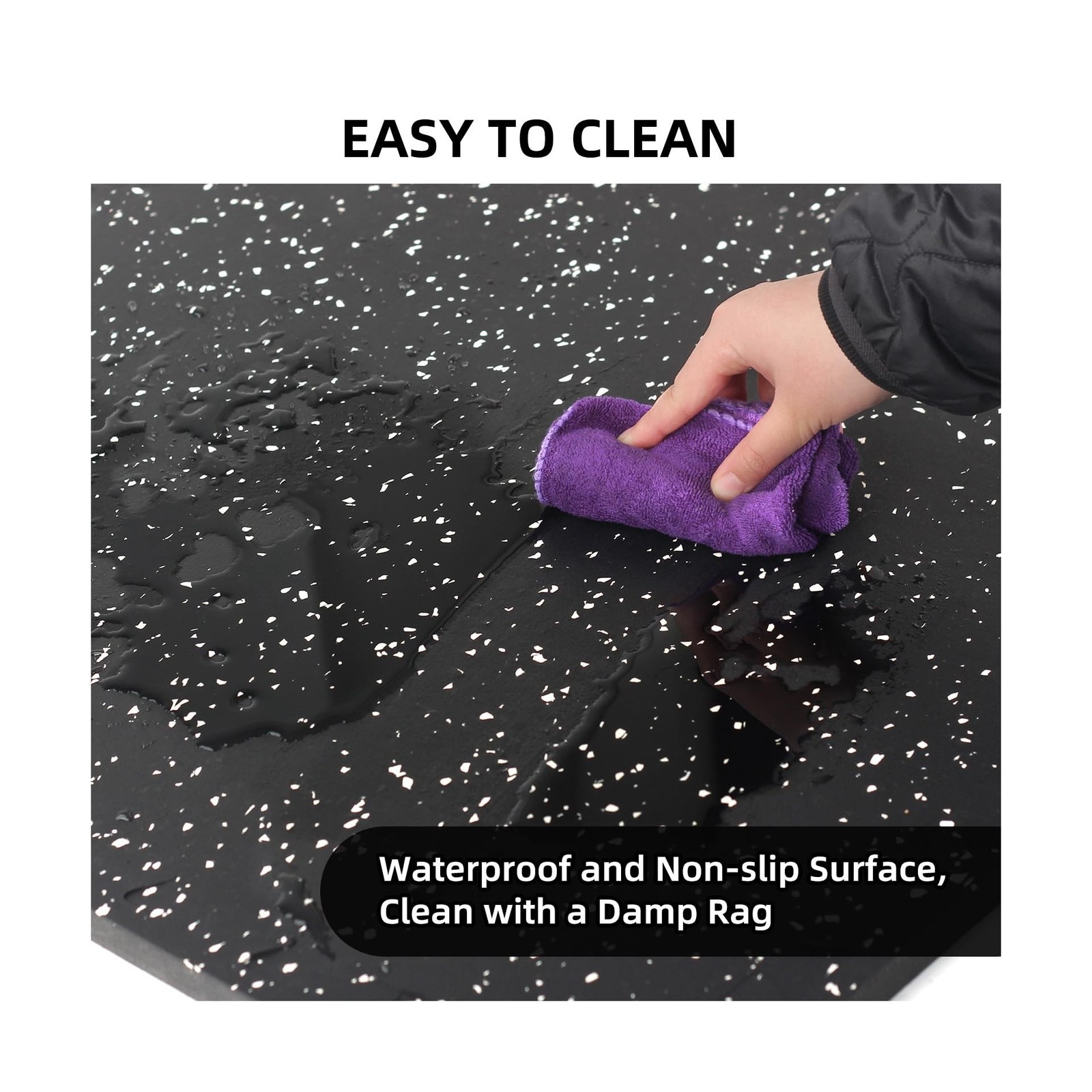0.79in Extra-Thick 48 Sq Ft Exercise Equipment Mats, 12 Tiles Rubber Top EVA …